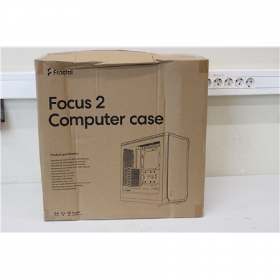SALE OUT. Fractal Design | Focus 2 | Side window | RGB Black TG Clear Tint | Midi Tower | DAMAGED PACKAGING | Power supply included No | ATX