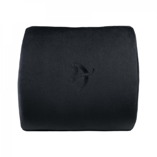 Arozzi Velvet polyester | Lumbar Support Pillow | Black