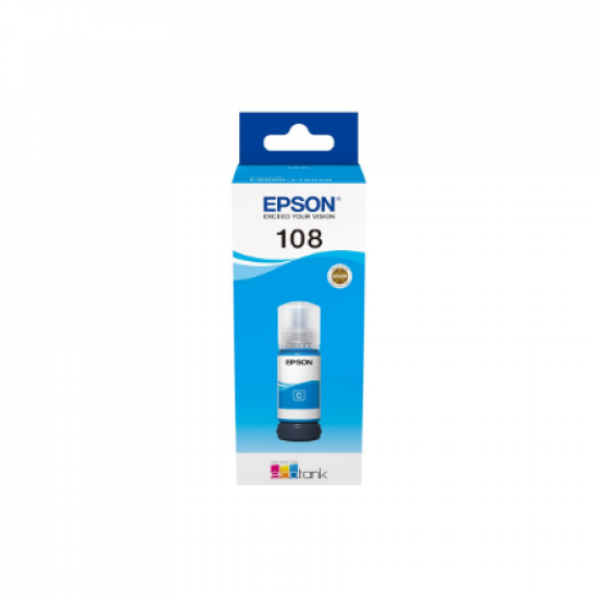 Epson 108 EcoTank | Ink Bottle | Cyan
