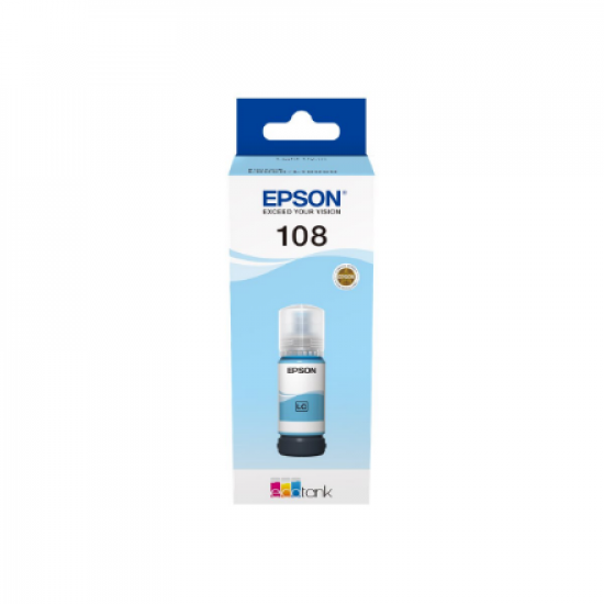 Epson 108 EcoTank | Ink Bottle | Light Cyan