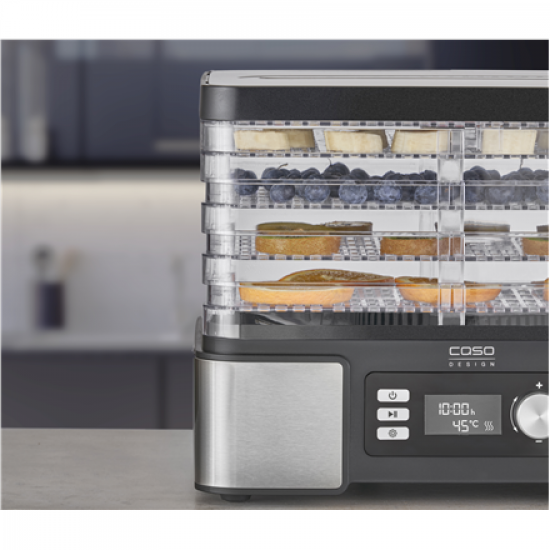 Caso | Food Dehydrator | DH 450 | Power 370-450 W | Number of trays 5 | Temperature control | Integrated timer | Black/Stainless Steel