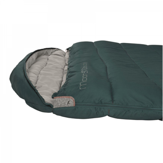 Easy Camp | Moon 200 Double | Sleeping Bag | 220 x 150 cm | 2 way open - auto lock, L-shape | Teal