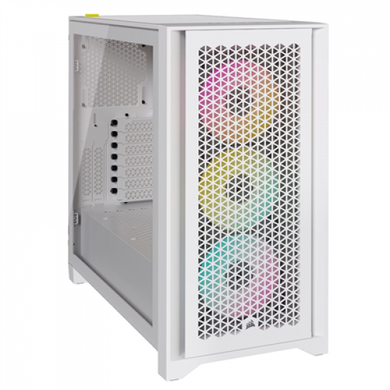 Corsair | Tempered Glass PC Case | iCUE 4000D RGB AIRFLOW | Side window | White | Mid-Tower | Power supply included No