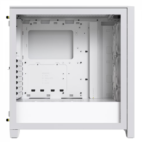 Corsair | Tempered Glass PC Case | iCUE 4000D RGB AIRFLOW | Side window | White | Mid-Tower | Power supply included No