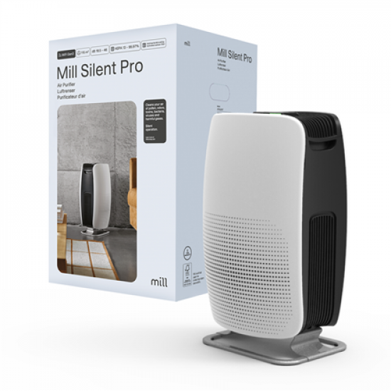 Mill | Silent Pro Air Purifier | APSILENT | Suitable for rooms up to 115 m² | 68.3 m³ | White/Black