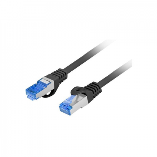 Patch Cord cat. 6 FTP | PCF6A-10CC-0025-BK | S/FTP | S/FTP shielding type – Aluminium braid on wire and each pair foiled additionally. The coating is made of low-smoke and Halogen-free materials (LSZH). Category compliance confirmed by Fluke tester.  Stra