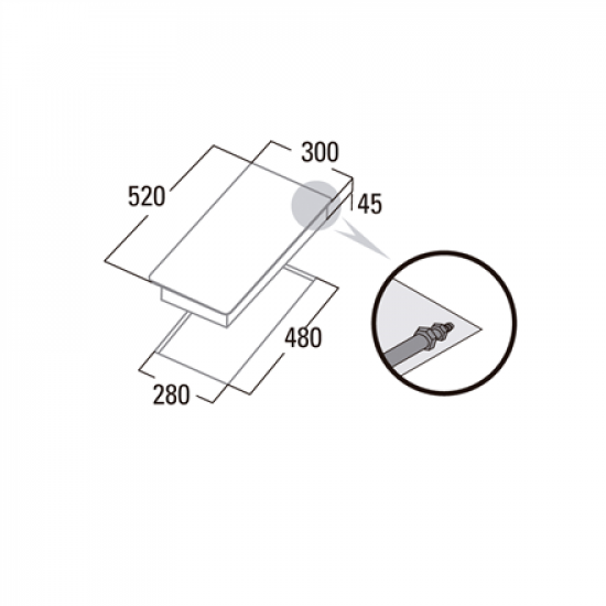 CATA | Hob | GI 3002 X | Gas | Number of burners/cooking zones 2 | Rotary knobs | Stainless steel