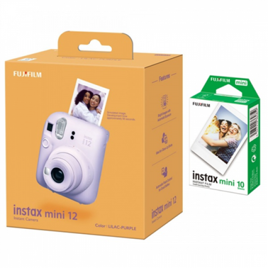 Fujifilm | Instax Mini 12 Camera + Instax Mini Glossy (10pl) | Lilac Purple | 800