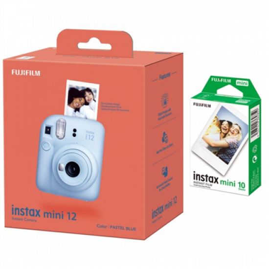 Fujifilm | Instax Mini 12 Camera + Instax Mini Glossy (10pl) | Pastel Blue | 800