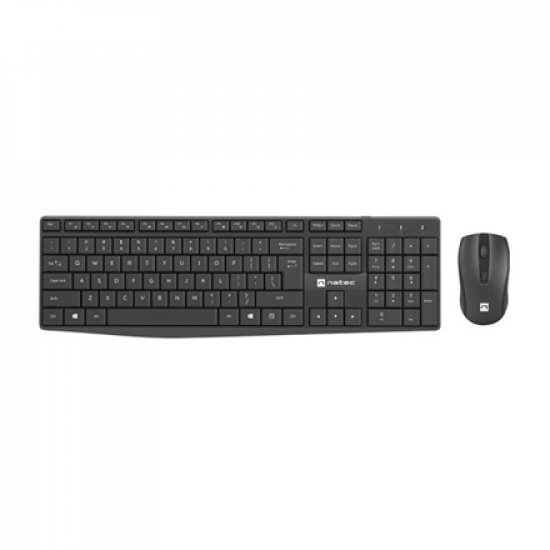 Natec | Keyboard and Mouse | Squid 2in1 Bundle | Keyboard and Mouse Set | Wireless | US | Black | Wireless connection