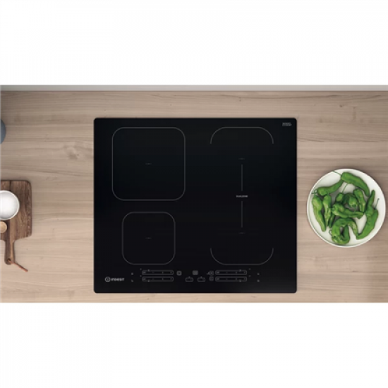 INDESIT | Hob | IB 65B60 NE | Induction | Number of burners/cooking zones 4 | Touch | Timer | Black