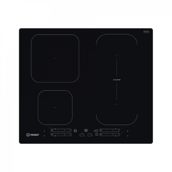 INDESIT | Hob | IB 65B60 NE | Induction | Number of burners/cooking zones 4 | Touch | Timer | Black