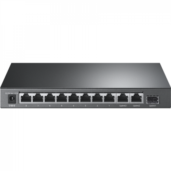 TP-LINK | 8-Port 10/100Mbps+3-Port Gigabit Desktop Switch with 8-Port PoE+ | TL-SL1311P | Unmanaged | Desktop | 60 month(s)