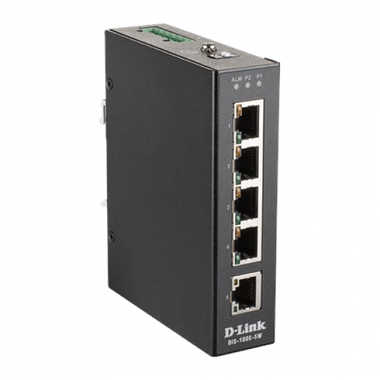 D-Link | Industrial Fast Ethernet Switch | DIS-100E-5W | Unmanaged | Wall mountable