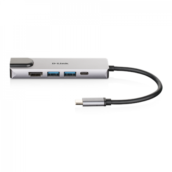 D-Link | 5-in-1 USB-C Hub with HDMI/Ethernet and Power Delivery | DUB-M520 | USB-C Hub | Warranty 24 month(s)