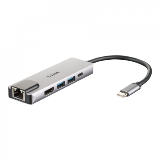 D-Link | 5-in-1 USB-C Hub with HDMI/Ethernet and Power Delivery | DUB-M520 | USB-C Hub | Warranty 24 month(s)