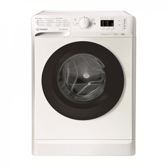 INDESIT | Washing machine | MTWSA 61294 WK EE | Energy efficiency class C | Front loading | Washing capacity 6 kg | 1151 RPM | Depth 42.5 cm | Width 59.5 cm | Display | Big Digit | White