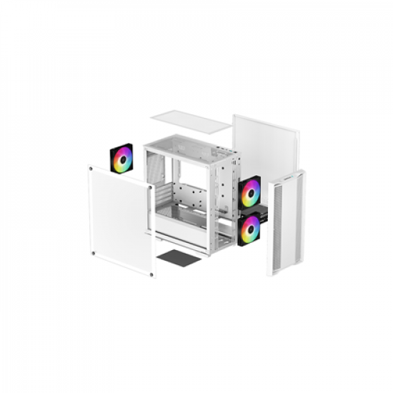 Deepcool | ARGB Micro-ATX CASE | CC360 | White | Mini-ITX / Micro-ATX | Power supply included No | ATX PS2 （maximum length: 160mm）
