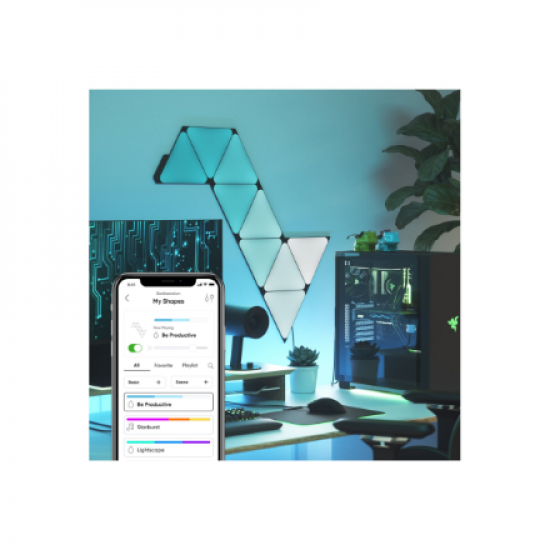 Nanoleaf | Shapes Black Triangles Expansion Pack (3 panels) | 42 W | WiFi