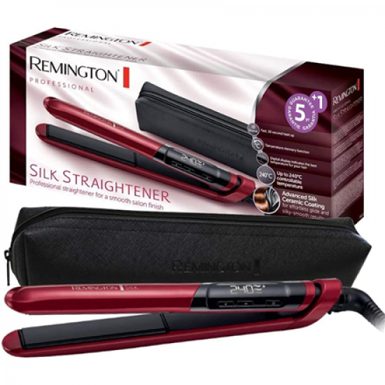 Remington | Silk Hair Straightener | S9600 | Warranty 24 month(s) | Ceramic heating system | Display Digital | Temperature (min) 150 °C | Temperature (max) 240 °C | Red