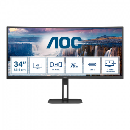 AOC | Curved Monitor | CU34V5C/BK | 34 
