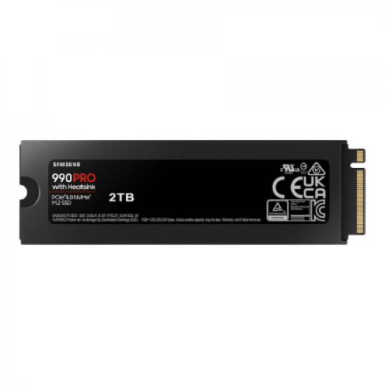 Samsung | 990 PRO with Heatsink | 2000 GB | SSD form factor M.2 2280 | Solid-state drive interface M.2 NVMe | Read speed 7450 MB/s | Write speed 6900 MB/s