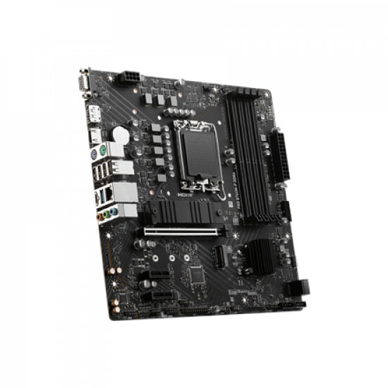 MSI | PRO B760M-P DDR4 | Processor family Intel | Processor socket  LGA1700 | DDR4 DIMM | Memory slots 4 | Supported hard disk drive interfaces 	SATA, M.2 | Number of SATA connectors 4 | Chipset Intel B760 | mATX