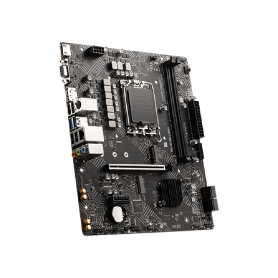 MSI | PRO H610M-G DDR4 | Processor family Intel | Processor socket  LGA1700 | DDR4 DIMM | Memory slots 2 | Supported hard disk drive interfaces SATA, M.2 | Number of SATA connectors 4 | Chipset Intel H610 | M-ATX