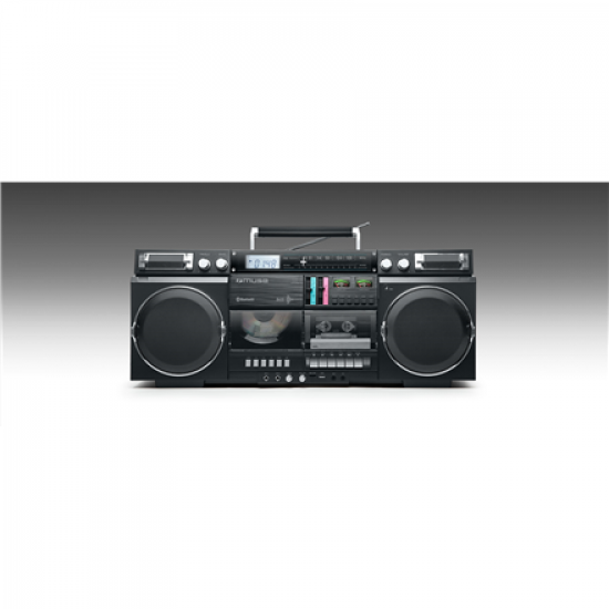 Muse | Ghetto Blasters | M-380 GB | AUX in | Bluetooth | Cassette deck | CD player | Black