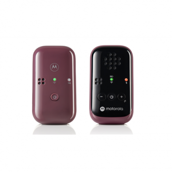 Motorola | Travel Audio Baby Monitor | PIP12 | Crystal-clear HD sound; 10 hours of battery life; The portable, magnetic design powers off the units automatically | Burgundy