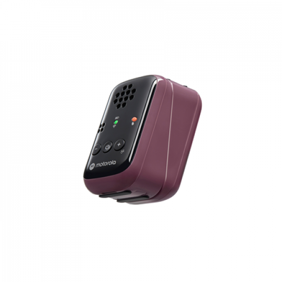Motorola | Travel Audio Baby Monitor | PIP12 | Crystal-clear HD sound; 10 hours of battery life; The portable, magnetic design powers off the units automatically | Burgundy
