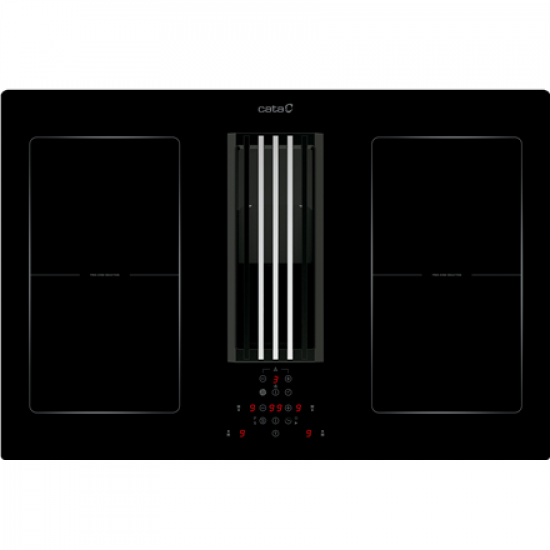 CATA | IAS 770 | Induction hob with built-in hood | Number of burners/cooking zones 4 | Touch | Timer | Black