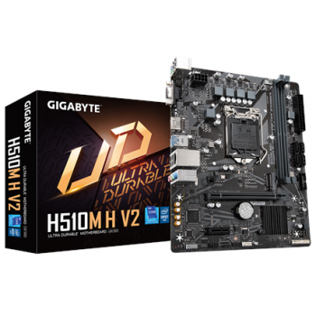 Gigabyte | H510M H V2 1.0 M/B | Processor family Intel | Processor socket  LGA1200 | DDR4 DIMM | Memory slots 2 | Supported hard disk drive interfaces SATA, M.2 | Number of SATA connectors 4 | Chipset Intel H470 Express | Micro ATX