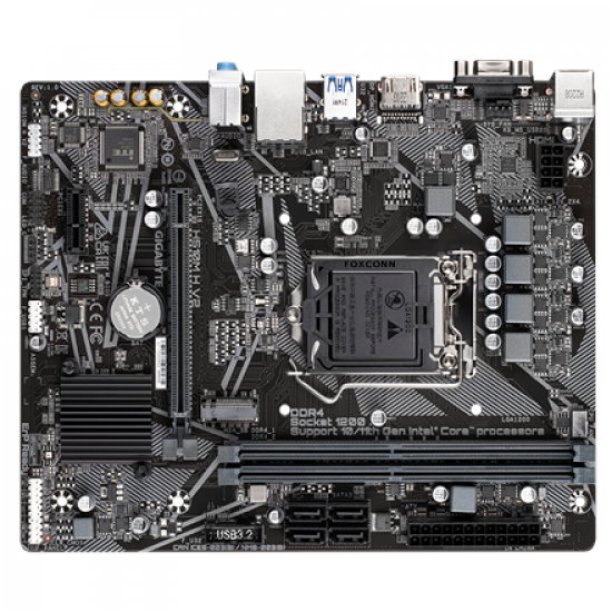 Gigabyte | H510M H V2 1.0 M/B | Processor family Intel | Processor socket  LGA1200 | DDR4 DIMM | Memory slots 2 | Supported hard disk drive interfaces SATA, M.2 | Number of SATA connectors 4 | Chipset Intel H470 Express | Micro ATX
