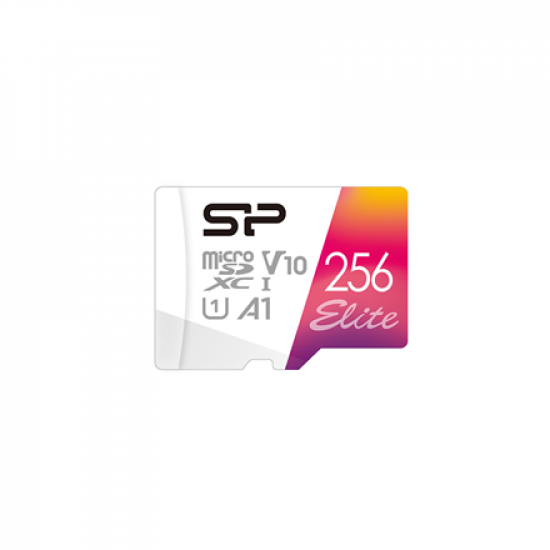 Silicon Power | microSDHC UHS-I Memory Card | Elite | 256 GB | microSDHC/SDXC | Flash memory class 10