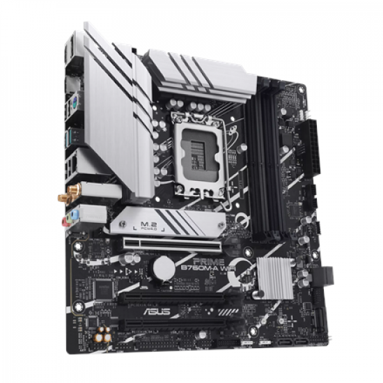 Asus | PRIME B760M-A WIFI | Processor family Intel | Processor socket LGA1700 | DDR5 | Supported hard disk drive interfaces M.2, SATA | Number of SATA connectors 4