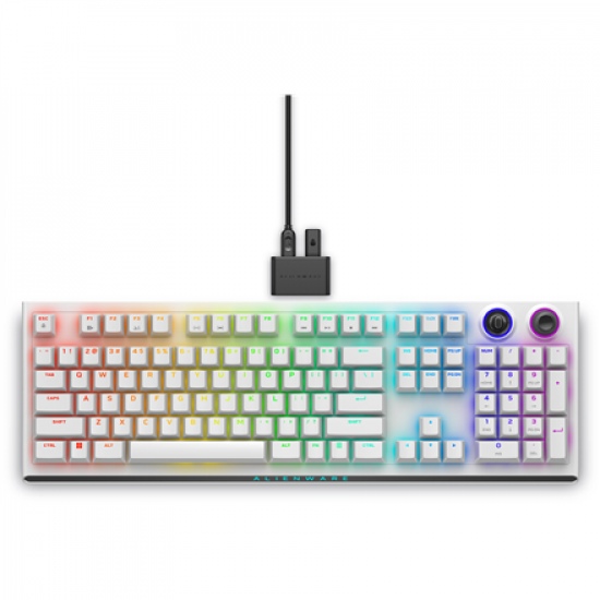 Dell | Alienware Tri-Mode AW920K | Wireless Gaming Keyboard | Wireless | RGB LED light | US | Bluetooth | Lunar Light | Numeric keypad | CHERRY MX Red | Wireless connection