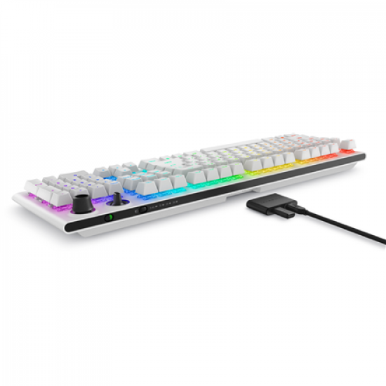 Dell | Alienware Tri-Mode AW920K | Wireless Gaming Keyboard | Wireless | RGB LED light | US | Bluetooth | Lunar Light | Numeric keypad | CHERRY MX Red | Wireless connection