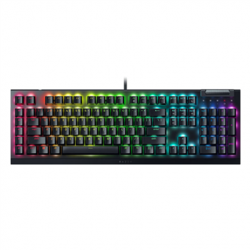 Razer | Mechanical Gaming Keyboard | BlackWidow V4 X | Mechanical Gaming Keyboard | Wired | US | Black | Yellow Mechanical Switches (Linear)
