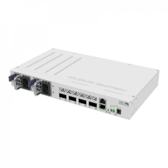 Cloud Router Switch | CRS504-4XQ-IN | No Wi-Fi | 10/100 Mbit/s | Ethernet LAN (RJ-45) ports 1 | Mesh Support No | MU-MiMO No | No mobile broadband