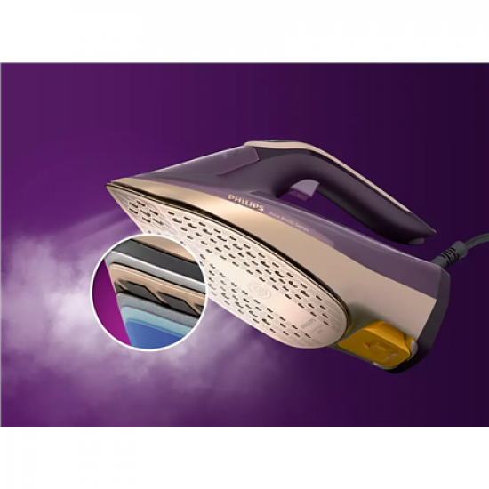 Philips | DST8040/30 Azur 8000 Series | Steam Iron | 3000 W | Water tank capacity 350 ml | Continuous steam 80 g/min | Steam boost performance 260 g/min | Dark Purple