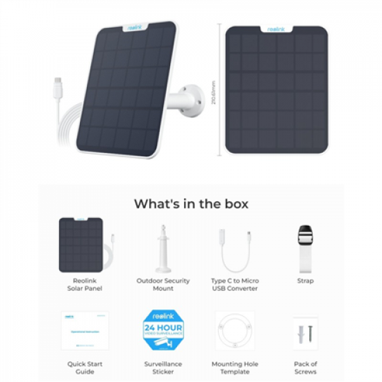 Reolink | Solar Panel | SP2-W | IP65