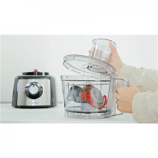 Bosch | Food Processor MultiTalent 3 Plus | MCM3PM386 | 900 W | Number of speeds 2 | Bowl capacity 2.3 L | Black/Stainless steel