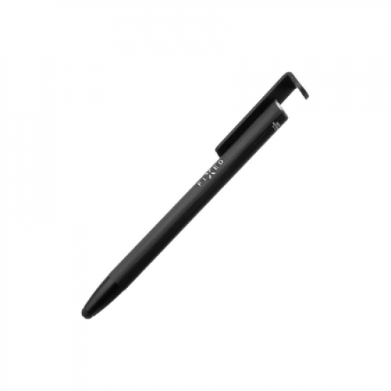 Fixed | Pen With Stylus and Stand | 3 in 1 | Pencil | Stylus for capacitive displays; Stand for phones and tablets | Black
