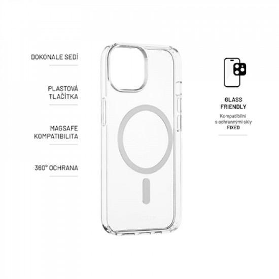 Fixed | MagPure | Back cover | Apple | iPhone 14 | TPU,Polycarbonate | Clear | Magsafe support;