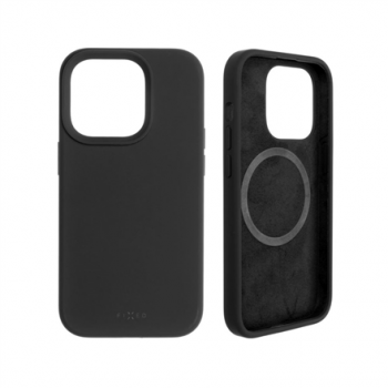 Fixed | MagFlow with MagSafe support | Back cover | Apple | iPhone 14 Pro | Liquid silicon | Black