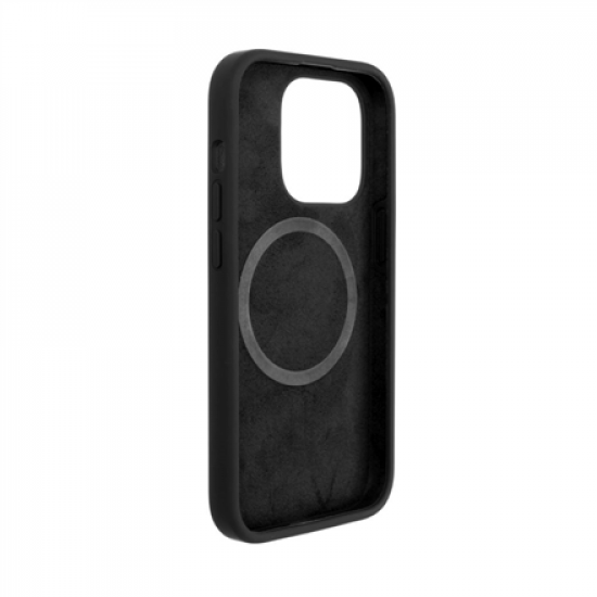 Fixed | MagFlow with MagSafe support | Back cover | Apple | iPhone 14 Pro | Liquid silicon | Black