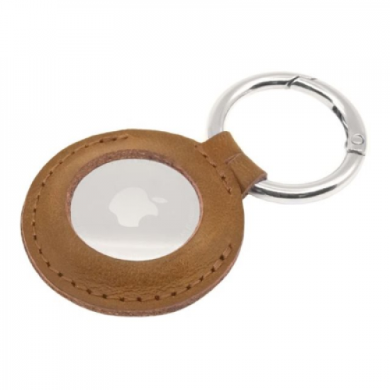 Fixed | Case for AirTag | Genuine cowhide | Brown