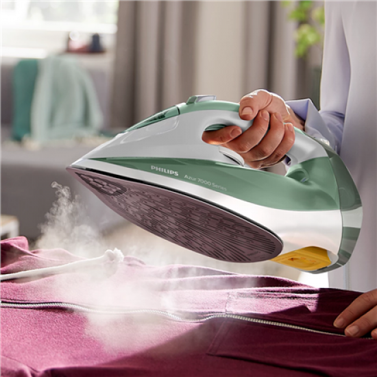 Philips DST7012/70 HV | Steam Iron | 2600 W | Water tank capacity 300 ml | Continuous steam 45 g/min | Steam boost performance 220 g/min | Desert Green/Gray