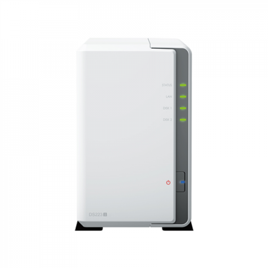 Synology | Tower NAS | DS223j | up to 2 HDD/SSD | Realtek | RTD1619B | Processor frequency 1.7 GHz | 1 GB | DDR4